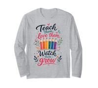 Teach Love Grow Educator Appreciation Pencils Long Sleeve T-Shirt