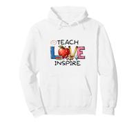 Teach Love Inspire Educator School Appreciation Pullover Hoodie