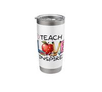 Teach Love Inspire Educator School Appreciation Stainless Steel Insulated Tumbler