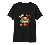 Teach Love Inspire Retro Classroom Art Premium T-Shirt