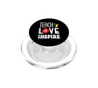 Teach Love Inspire Teacher Back to School First Day Of Class PopSockets PopGrip for MagSafe