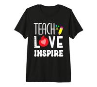 Teach Love Inspire Teacher Back to School First Day of Class Premium T-Shirt