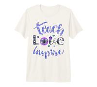 Teach Love Inspire Teacher Back to School Teaching Lovers Premium T-Shirt