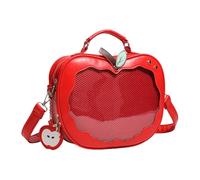 [TEACH] Lovely itabag Fruit Shape Crossbody Bag Sweet Backpack Preppy Style Shoulder Bag PU Leather Messenger School PU Leather Backpack Itabag Preppy Style Shoulder Lovely Crossbody, red