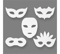 Teach Me Carnival Mask, 16 Pack, 8.5-19 cm H, 15-20.5 cm W, 230 g, Unisex-Multiaged