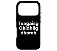 "Teach me Scottish Gaelic." Funny Language Word Case for iPhone 17 Pro