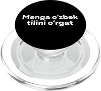 "Teach me Uzbek." Funny Uzbek Word PopSockets PopGrip for MagSafe