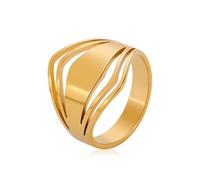 [TEACH] Metal Ring Fashion Date Ring Stainless Steel Textured Comfortable Ring Comfortable Ring to Add a Touch of Color to Any Outfits