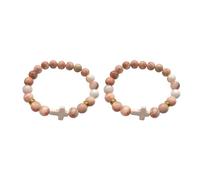 [TEACH] Natural Stone Beads Stretch Bracelet Wristband Daily Wear Jewelry Bangle Hand for Catholic Prayer, Free Size
