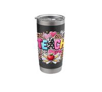 Teach Pop Art Collage Teacher Design Stainless Steel Insulated Tumbler
