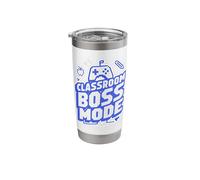 Teach Respawn Repeat Classroom Boss Mode Stainless Steel Insulated Tumbler