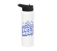 Teach Respawn Repeat Classroom Boss Mode Stainless Steel Insulated Water Bottle
