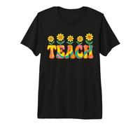 Teach Retro 70s Groovy Flower Power Daisy Premium T-Shirt