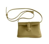 [TEACH] Small square crossbody bag student and worker PU crossbody bag with ample space and adjustable straps PU leather shoulder bag, yellow