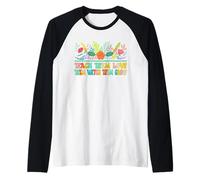 Teach Them Love Them Watch Them Grow Grooy Teacher Floral Raglan Baseball Tee