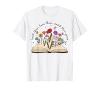 Teach Them Love Them Watch Them Grow Retro Teacher Floral T-Shirt