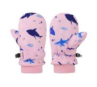 [TEACH] Thermal Mitts Gloves Ski Gloves Printed Whale Pattern Splash Proof Mittens Ice Skating Gloves Warm Snow Gloves