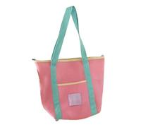 [TEACH TO] Mesh Design Foldable Travel Bag Lightweight Portable Shoulder Bag Vacation Handbag, a