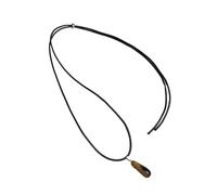 [TEACH] Unique Teardrop Natural Necklace Comfortable Wax Cord Rope Neck Chain Choker for Business Meetings and Social Events