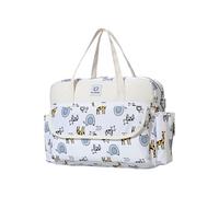 [TEACH] Upgrade Mom Bag Practical Water Resistant Diaper Bag Parent-Friendly Bag For Busy City Families Easy To Carry The Mom Bag, Zoo pattern