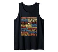 Teach What Matters Teacher Values Typography Tank Top