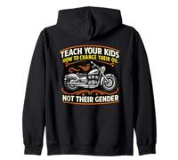 Teach Your Kids How To Change Their Oil Motorcycle Zip Hoodie