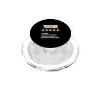 Teacher 5 Star Funny Five Stars Winning Funny Teacher PopSockets PopGrip for MagSafe