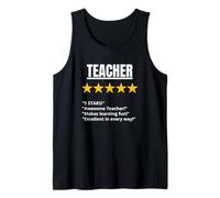 Teacher 5 Star Funny Five Stars Winning Funny Teacher Tank Top