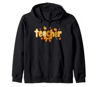 Teacher Appreciation Autumn Style Cute Design Idea Zip Hoodie