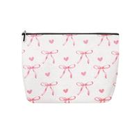 Teacher Appreciation Birthday Christmas Makeup Bag Gifts Traveler Cosmetic Toiletry Skincare Bags Field Hockey Player Gifts, Bow, S