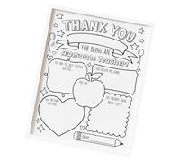 Teacher Appreciation Card Coloring Posters 11x17cm Handmade Thank You Card For Students Classroom Party Supplies Gifts