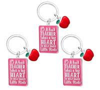Teacher Appreciation Gift Thank You Keyring For Teachers From Student A Good Teacher Takes a Big Heart To Help Shape Little Minds (3PCs)