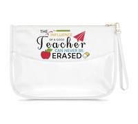 Teacher Appreciation Gifts Clear Makeup Bag Personalized Teacher Gifts Retirement Teachers Day Present for Women Cosmetic Bag Christmas Birthday Present for Her Travel Pouch