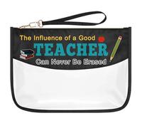 Teacher Appreciation Gifts Clear Makeup Bag Thank You Gifts for Teacher Birthday Christmas Teacher's Week Graduation Gift for Teacher Leaving Retirement Gift Cosmetic Bag Tote Bag Zipper Travel Pouch