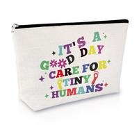 Teacher Appreciation Gifts Daycare Provider Gift Makeup Bag Daycare Teacher Appreciation Gifts Babysitter Mom Presents for Women Cosmetic Bag Thank You Teachers Gift Special Education Teaching Present