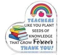 Teacher Appreciation Gifts for Women Acrylic Keepsake End of Year Teacher Gifts for Graduation Decor First Day of School Sign