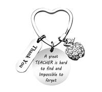 Teacher Appreciation Gifts For Women Men Letter Printed Keychain For Teachers Thank You Gifts From Graduation Students Best Teacher Gifts Car Key Lanyard (C-3, One Size)