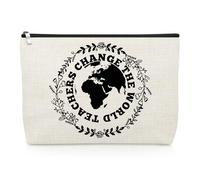 Teacher Appreciation Gifts Makeup Bag Teaching Gifts for Women End of Year Graduation Present Teacher Day Christmas Birthday Retirement Cosmetic Bag for Mentor Tutor Thank You Travel Pouch