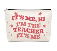 Teacher Appreciation Gifts Makeup Bag Thank You Teacher Gift Retirement Present for Teachers Mentor Cosmetic Zipper Pouch End of Year Birthday Teacher's Day W ack to School Gifts for Teachers