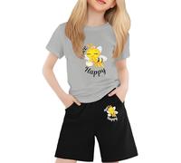 Teacher Appreciation Graphic Tee for Women, Bow and Pencil Print Top for Back to School, Classroom Teaching Life, Soft Cotton Blend, Crew Neck Short Sleeve, Regular Fit (Grey, 4-5 Years)