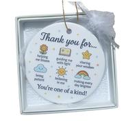 Teacher Appreciation Ornament - “Thank You for Helping Me Bloom, Guiding Me with Light…” - You’re One of a Kind Gift for Mentor, Educator, Coach (B83)