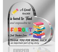 Teacher Appreciation Signs Acrylic Keepsake and Paperweight Gift for Women Men Teacher Mentor Thank You Gift for Teachers Day Appreciation Week Teacher Birthday Gift（Great Teacher）