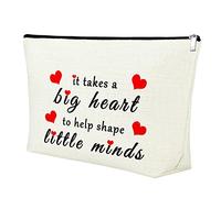 Teacher Assistant Gifts for Women 25x17CM Makeup Bag Thank You Teacher Gifts from Student Cosmetic Pouch for Preschool High School Teacher Christmas Retirement Gifts