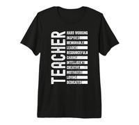 Teacher Attributes Inspired Leader Caring Loving Dedicated Premium T-Shirt