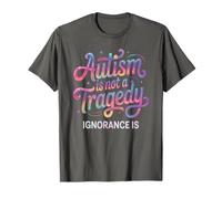 Teacher Autism NOT Tragedy Ignorance is Advocate Mom Respect T-Shirt
