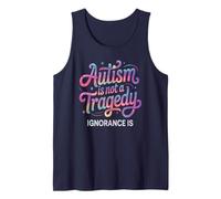 Teacher Autism NOT Tragedy Ignorance is Advocate Mom Respect Tank Top