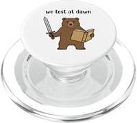 Teacher Bear We Test At Dawn Test Day Coordinator Final Exam PopSockets PopGrip for MagSafe