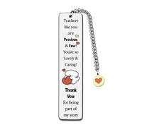 Teacher Bookmark Appreciation Teachers Day Gifts Graduation Thank You Tutor Bookmarkers Personalised Retirement Christmas Keepsakes Cute Heart for Women Men Teachers Like You are Precious and Few