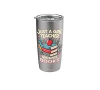 Teacher Books Apple School Pencil Hearts Cute Stainless Steel Insulated Tumbler