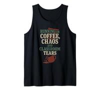 Teacher Burnout Funny Exhausted Educator End of Year Tank Top